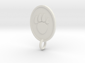 Claw Pendent in White Natural Versatile Plastic