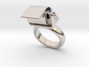 Toilet Paper Ring 31 - Italian Size 31 in Rhodium Plated Brass