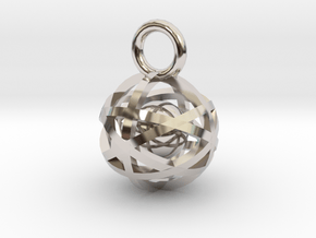 Charm: Hollow Sphere with Ball 1 in Platinum