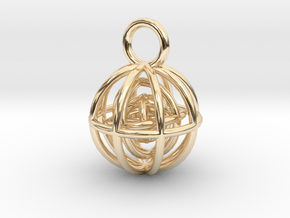Charm: Spheres within Sheres in 14K Yellow Gold