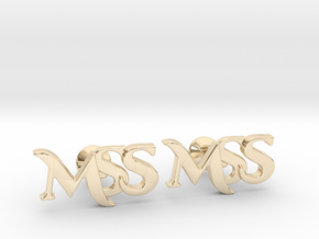 Monogram Cufflinks MSS in 14k Gold Plated Brass