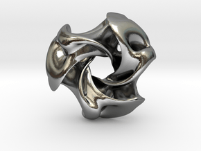 Ported Triwing pocket sculpture / pendant in Polished Silver