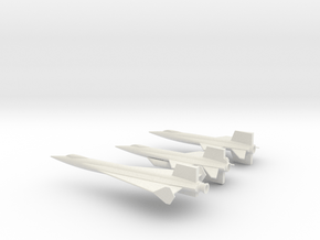 1/285 X-15 X-15A2  X-15 DELTA in White Natural Versatile Plastic
