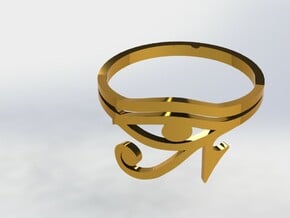Eye Of Horus in Polished Gold Steel