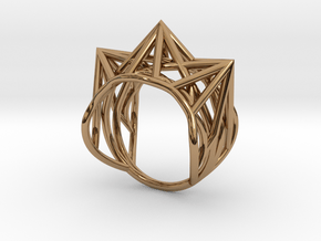 Ring size 6 US (16.5mm diameter) in Polished Brass