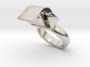 Toilet Paper Ring 33 - Italian Size 33 in Rhodium Plated Brass