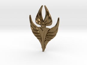 Fire Angel Pendant 02 - 60mm in Natural Bronze