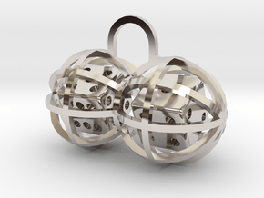 Charm: Lucky Balls in Rhodium Plated Brass