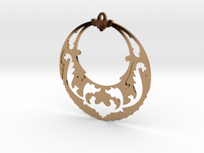 BlakOpal Victorian Open Hoop Earrings in Polished Brass