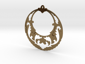 BlakOpal Victorian Open Hoop Earrings in Polished Bronze