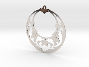 BlakOpal Victorian Open Hoop Earrings in Rhodium Plated Brass