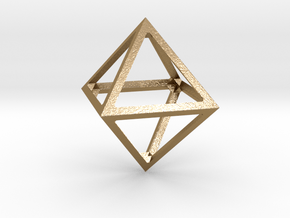 Octahedron Pendant in Polished Gold Steel