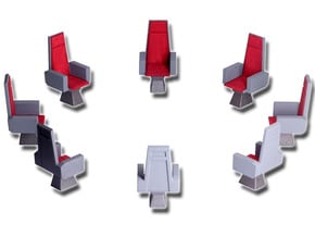 M.A.S.K. Energy Room - All 8 chairs in White Processed Versatile Plastic