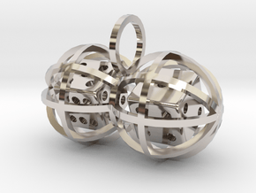 Charm: Lucky Balls (b) in Rhodium Plated Brass