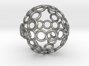 Charm: Sphere of Rings in Natural Silver