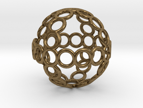 Charm: Sphere of Rings in Natural Bronze