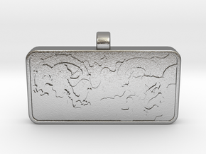 Customizable Raijin Fujin Name Tag v2 in Natural Silver