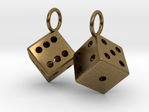 Charm: 2 Dice in Natural Bronze