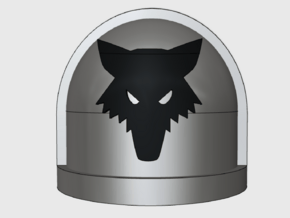 10x Wolf Head - G:7a Shoulder Pads in Tan Fine Detail Plastic