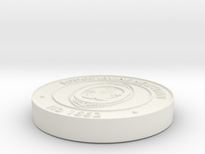 Masonic Coin - Lodge Irvine Newtown in White Natural Versatile Plastic