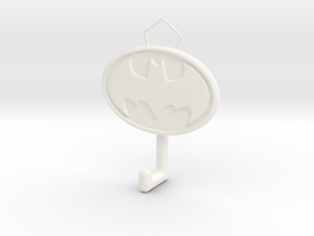 Batman Logo hook in White Processed Versatile Plastic