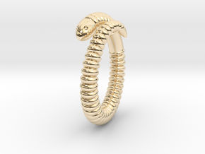 a. "Life of a worm" Part 1 - ring in 14k Gold Plated Brass