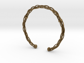 Plastic twist wrist band (M) in Natural Bronze