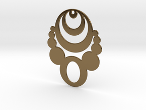 Crop Circle Statement Pendant in Polished Bronze