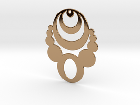 Crop Circle Statement Pendant in Polished Brass