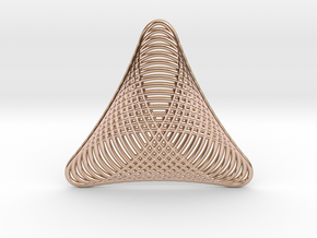 0548 Motion Of Points Around Circle (5cm) #025 in 14k Rose Gold Plated Brass