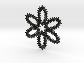 vertebrae  daisy in Matte Black Steel