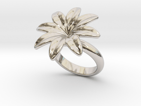 Flowerfantasy Ring 18 - Italian Size 18 in Platinum