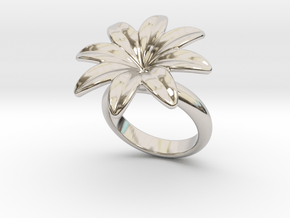 Flowerfantasy Ring 19 - Italian Size 19 in Platinum