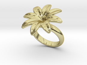 Flowerfantasy Ring 20 - Italian Size 20 in 18k Gold Plated Brass