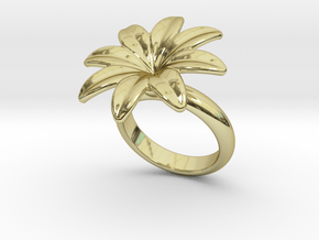 Flowerfantasy Ring 21 - Italian Size 21 in 18k Gold Plated Brass