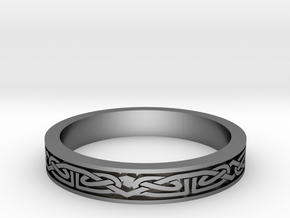 Celtic Ring 01. Size 27mm Diammeter in Polished Silver