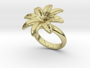 Flowerfantasy Ring 22 - Italian Size 22 in 18k Gold Plated Brass