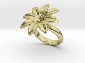 Flowerfantasy Ring 24 - Italian Size 24 in 18k Gold Plated Brass