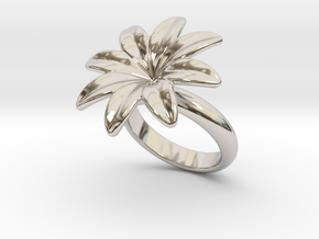 Flowerfantasy Ring 24 - Italian Size 24 in Platinum