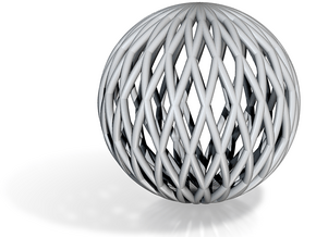 Math Sphere in Tan Fine Detail Plastic