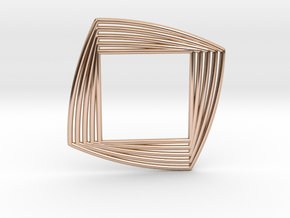 0549 Motion Of Points Around Circle (5cm) #026 in 14k Rose Gold Plated Brass