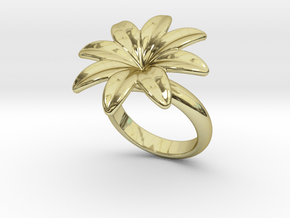 Flowerfantasy Ring 26 - Italian Size 26 in 18k Gold Plated Brass