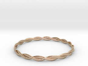 Double Twist Bangle in 14k Rose Gold Plated Brass