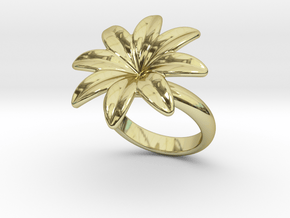 Flowerfantasy Ring 28 - Italian Size 28 in 18k Gold Plated Brass