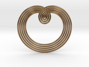  0526 Motion Of Points Around Circle (5cm) #003 in Natural Brass