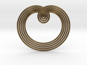  0526 Motion Of Points Around Circle (5cm) #003 in Natural Bronze