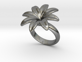 Flowerfantasy Ring 31 - Italian Size 31 in Fine Detail Polished Silver