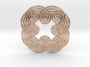 0552 Motion Of Points Around Circle (5cm) #029 in 14k Rose Gold Plated Brass