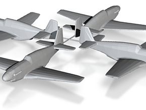 North American P-51B 'Mustang' 1/200 x4 HDA in Tan Fine Detail Plastic