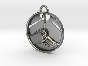 "Love Shares the Light" Pendant in Polished Silver
